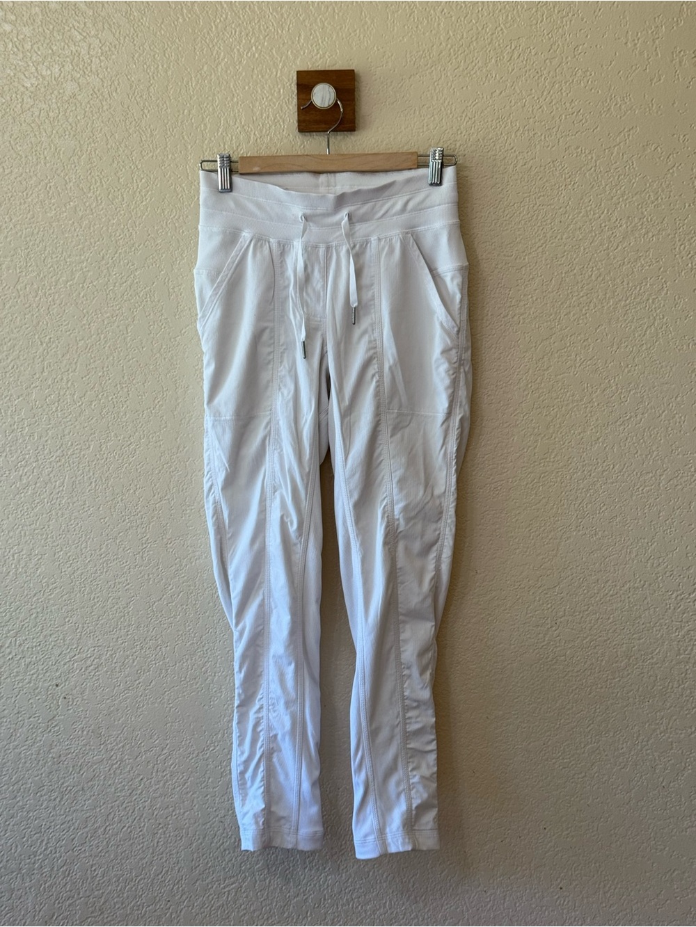 lululemon athletica White Drawstring Track Joggers Size 4